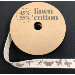 Cotton Ribbon W/Printing 5/8" 10y